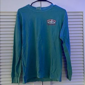 teal ron jon long sleeve shirt